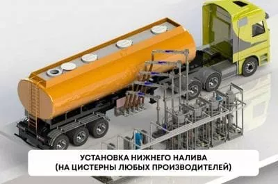 Установка нижнего налива (на цистерны любых производителей) Установка нижнего налива (на цистерны любых производителей)